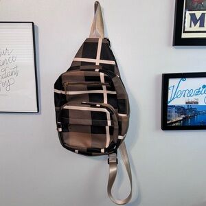 Women Travel Plaid Crossbody Sling Purse